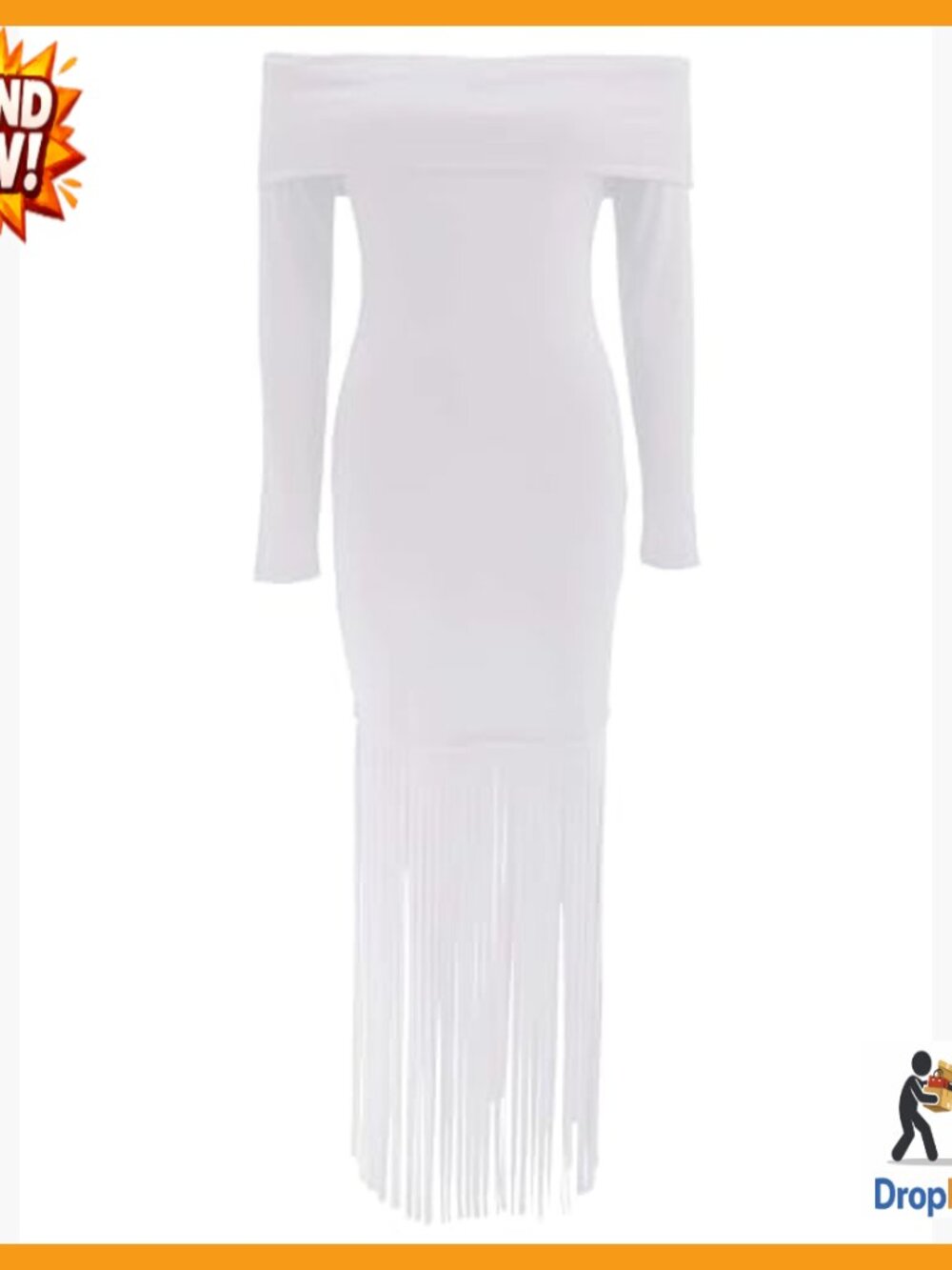 Fringe Flapper Dress Vintage Gatsby Cocktail Party Elegant Midi Adjustable - Picture 5 of 7
